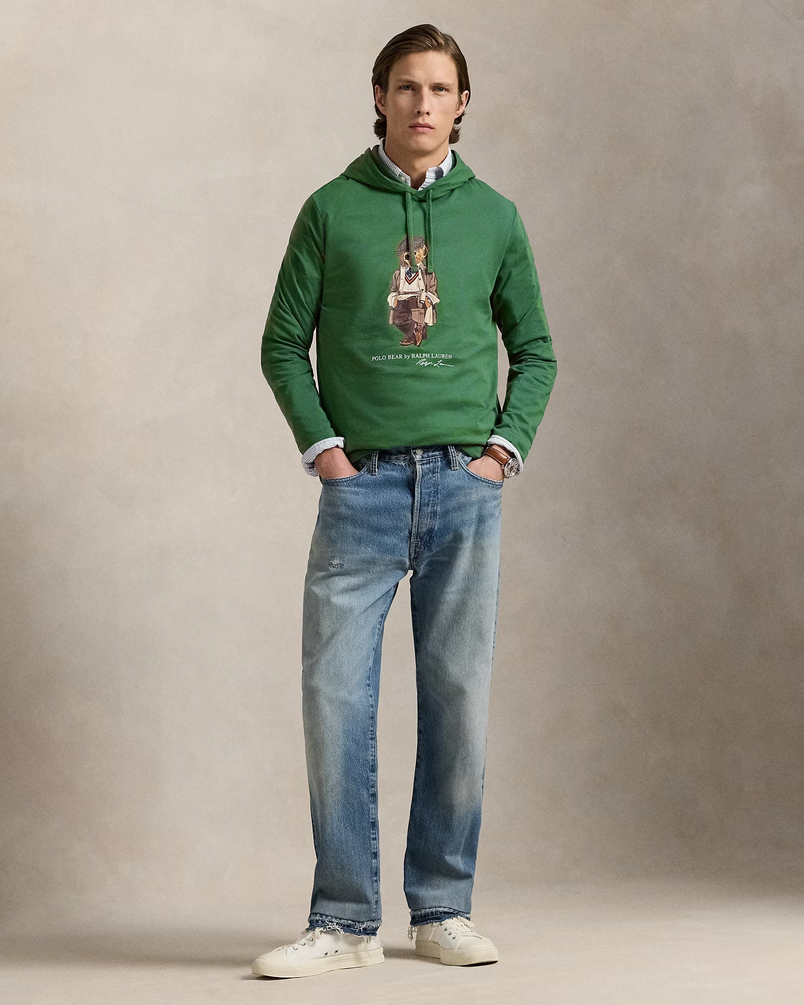 Ralph Lauren Polo Bear Jersey Kapuzen-T-Shirt