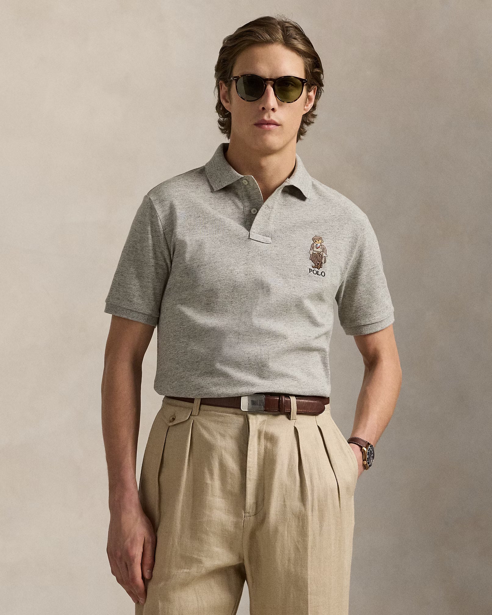 Ralph Lauren Polohemd mit klassischer Passform und Mesh-Einsatz