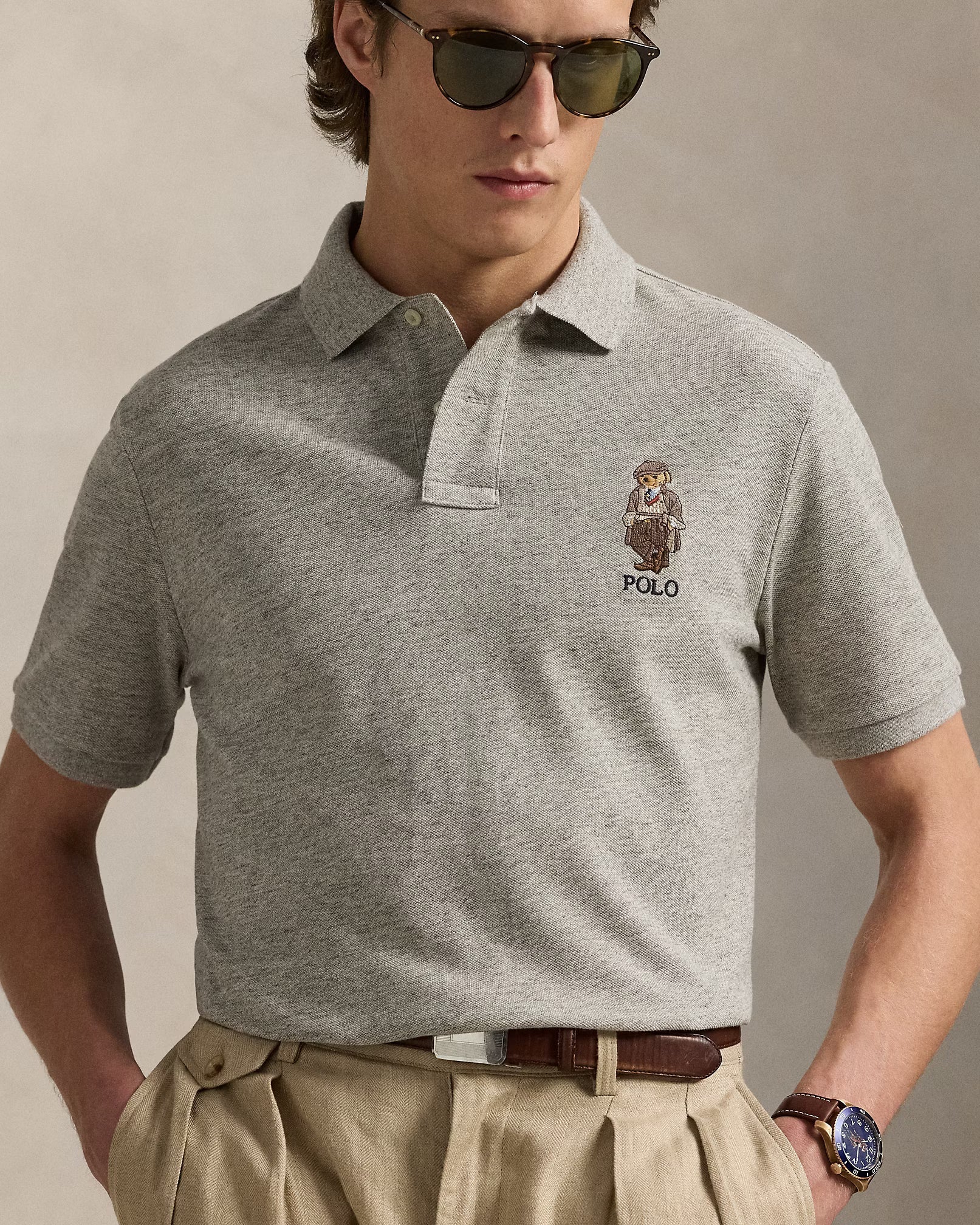 Ralph Lauren Polohemd mit klassischer Passform und Mesh-Einsatz