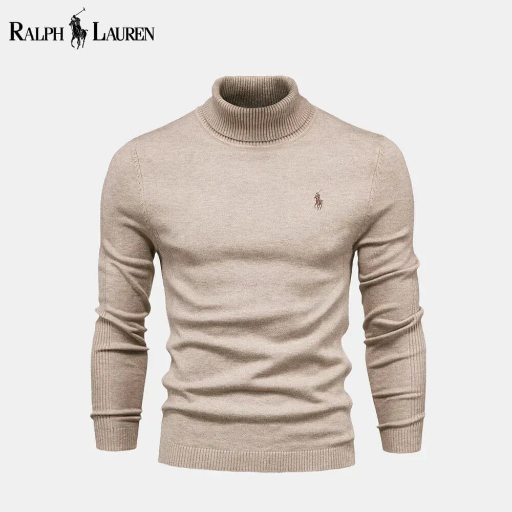 Ralph Lauren Rollkragenpullover aus Zopfmusterwolle