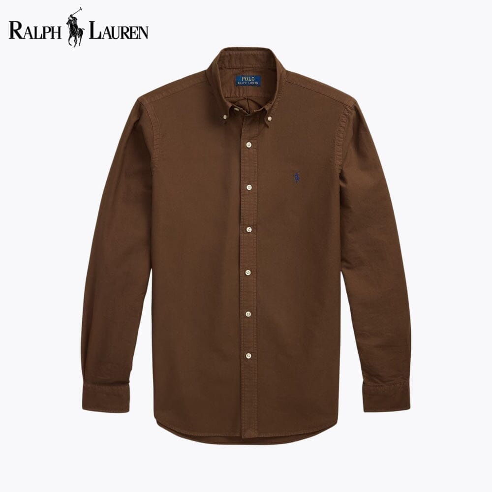 Ralph Lauren Slim Fit, stückgefärbtes Oxford-Hemd