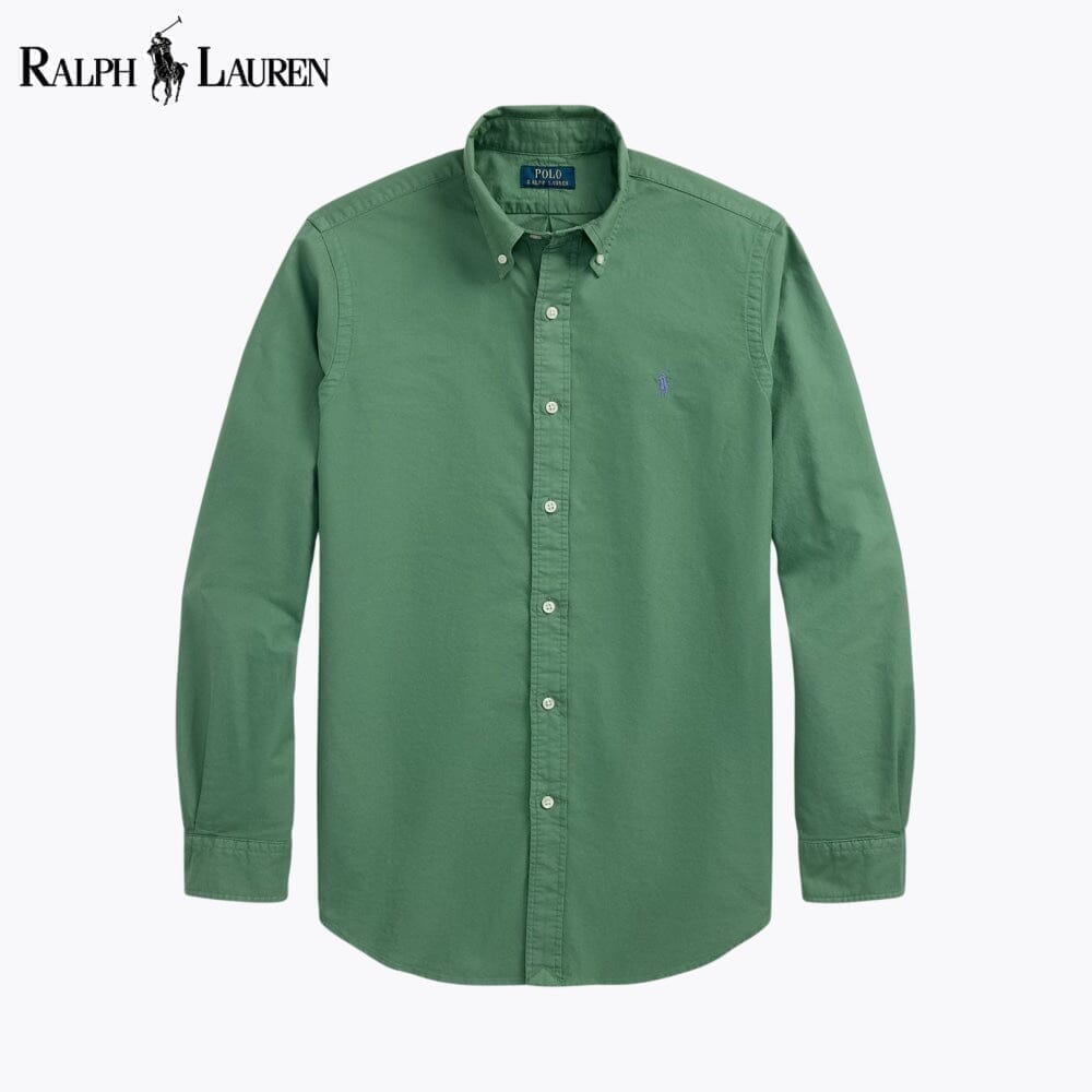 Ralph Lauren Slim Fit, stückgefärbtes Oxford-Hemd