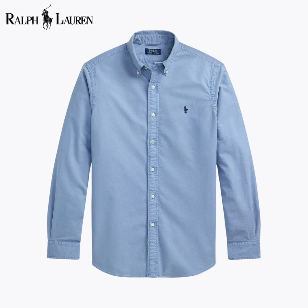 Ralph Lauren Slim Fit, stückgefärbtes Oxford-Hemd