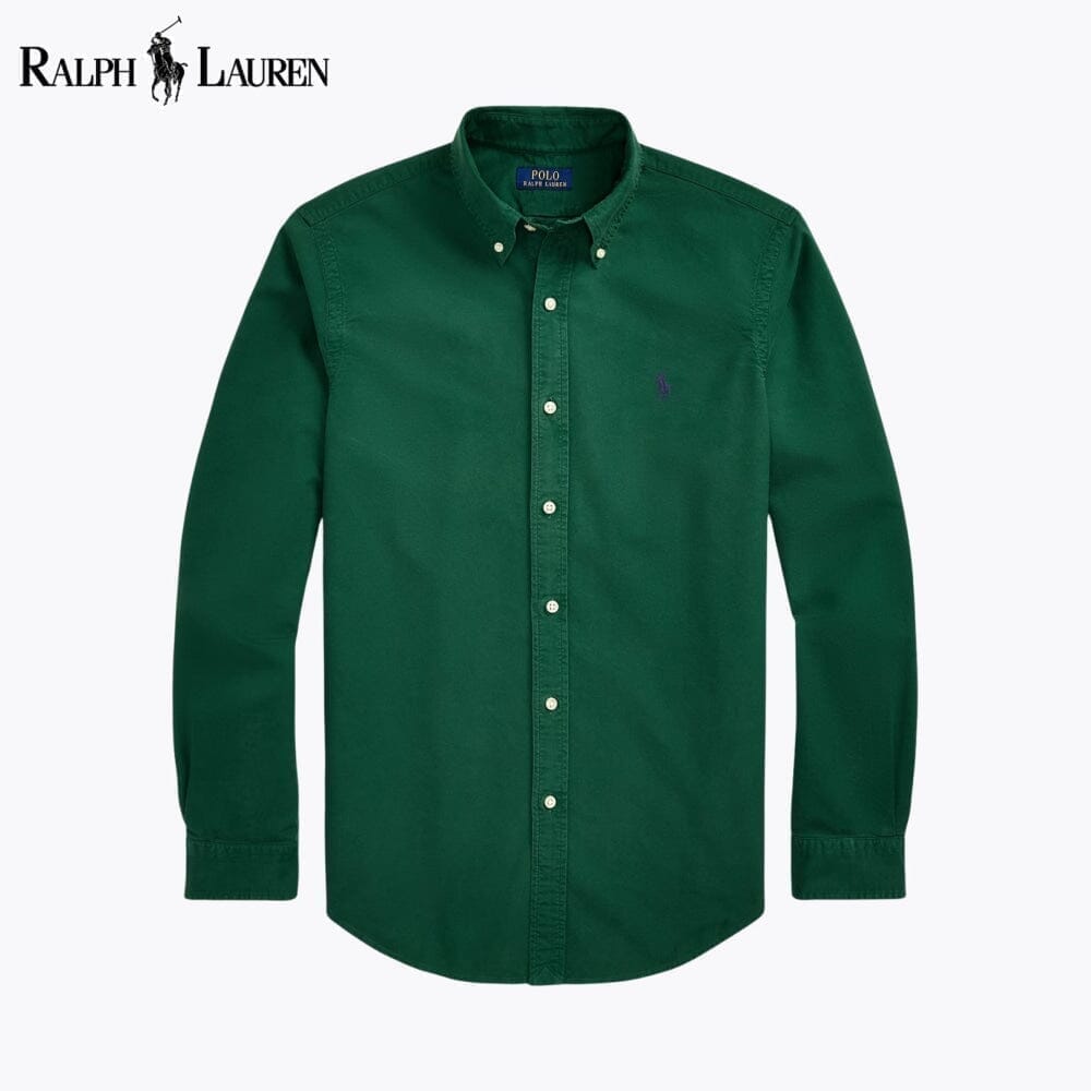 Ralph Lauren Slim Fit, stückgefärbtes Oxford-Hemd