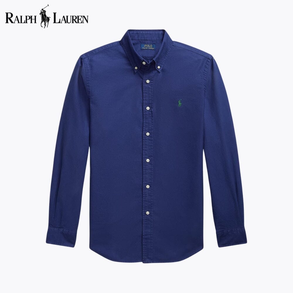 Ralph Lauren Slim Fit, stückgefärbtes Oxford-Hemd