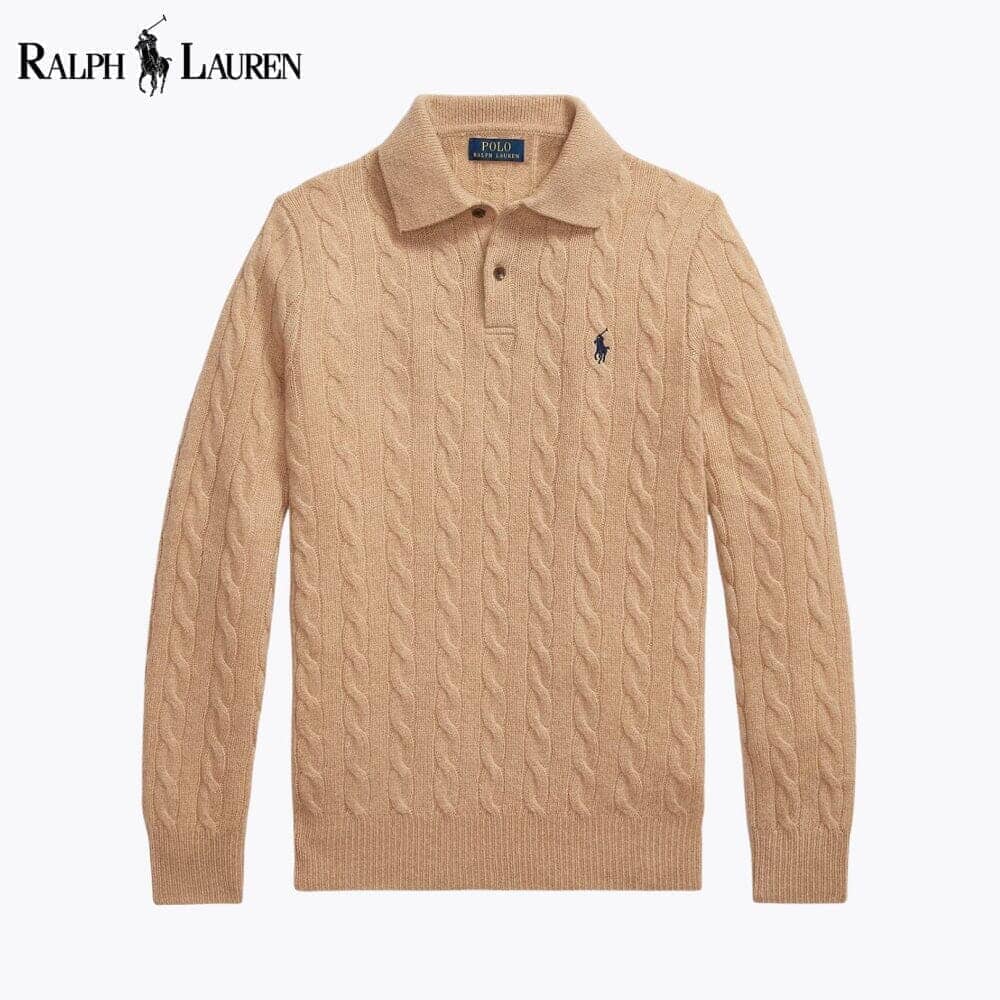 Ralph Lauren Woll-Kaschmir-Zopfstrickpullover