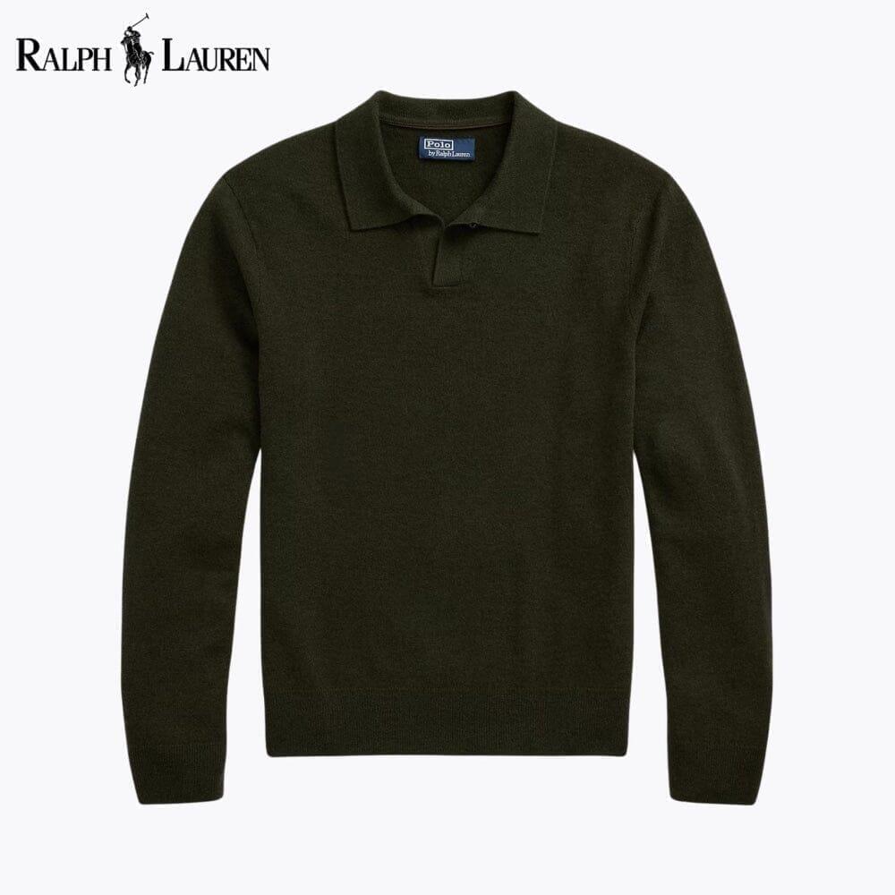 Ralph Lauren Wollpullover mit Johnny-Kragen