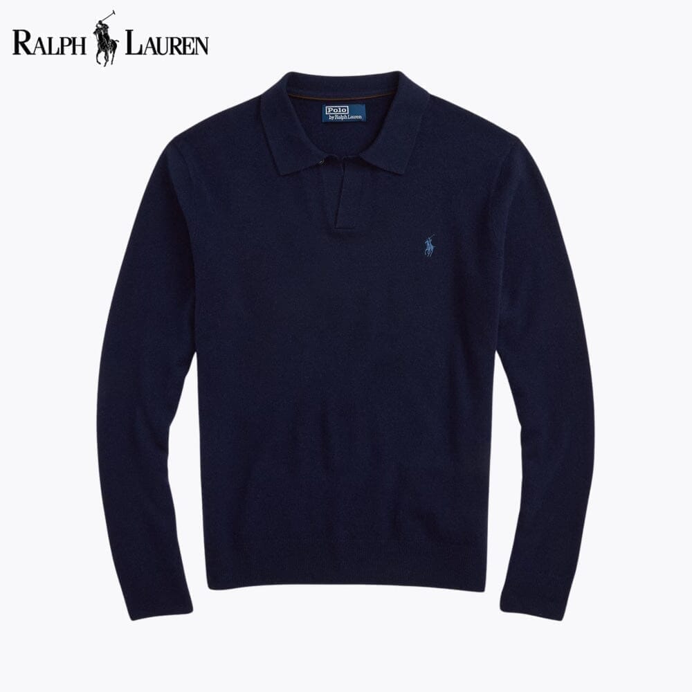 Ralph Lauren Wollpullover mit Johnny-Kragen
